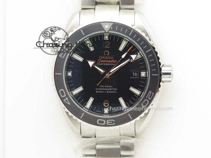 0104 Vibrant Planet Ocean Professional SS V6F 37mm Ladies Ceramic Bezel On Black Leather Strap A 8257